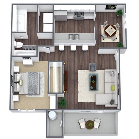 Studio 1 bath S1 Floor Plan at Array South Mountain, Phoenix, Arizona