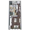 S1-D, 1-Bed 1-Bath Floor Plan, 849 SQFT
