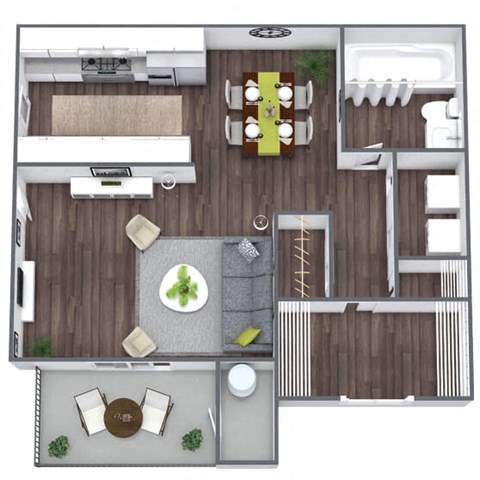 S1 Studio Floor Plan, 550 SQFT