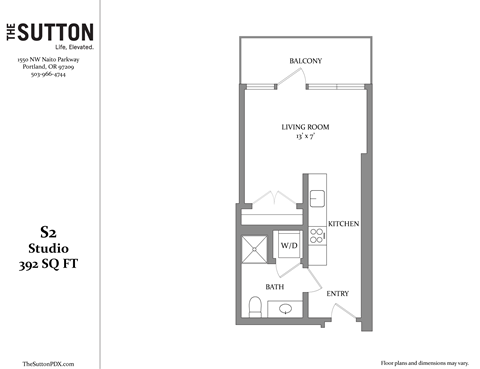 a floor plan of the suite