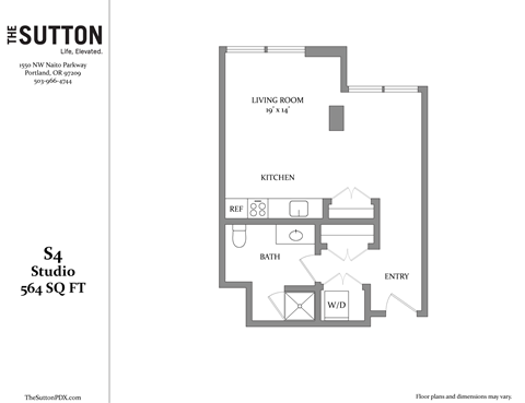 a floor plan of the suite