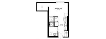 1 bedroom 1 bathroom floor plan