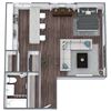 Studio 3 Floor Plan 3D Image