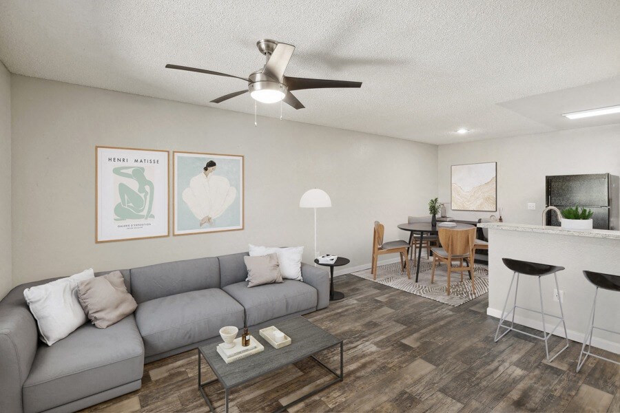 Model apartment living room