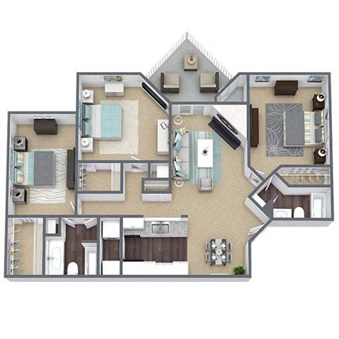 Sheffield Floor Plan 3D Image