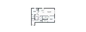D6 Floor Plan, 999 SQFT.