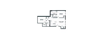 the plan of a bedroom floor plan