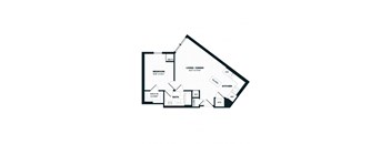B6, 692 SQFT. Floor Plan