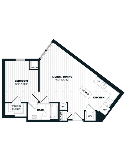 B6, 692 SQFT. Floor Plan