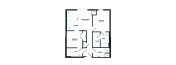C1, 823 SQFT. Floor Plan
