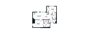 C4 Floor Plan, 840 SQFT.