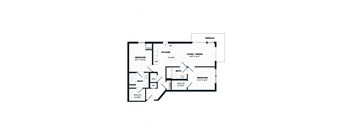 D2 Floor Plan, 953 SQFT.