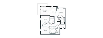 E2 Floor Plan, 1,147 SQFT.