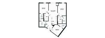 E3 Floor Plan, 1,127 SQFT.
