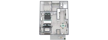 Studio floor plan 471 sqft