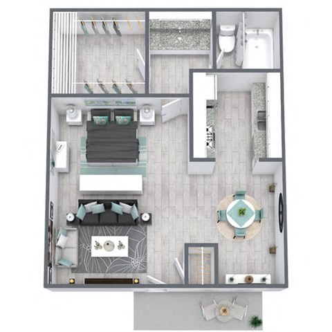 Studio floor plan 471 sqft