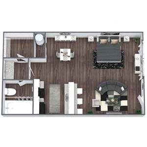 Floorplan Photos Gallery Studio Floor Plan at Saddle Ridge Apartments