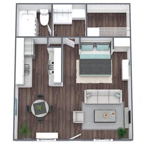SX1 Floor Plan, 400 SQFT