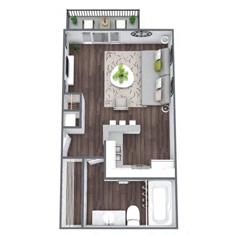 Studio A floor plan