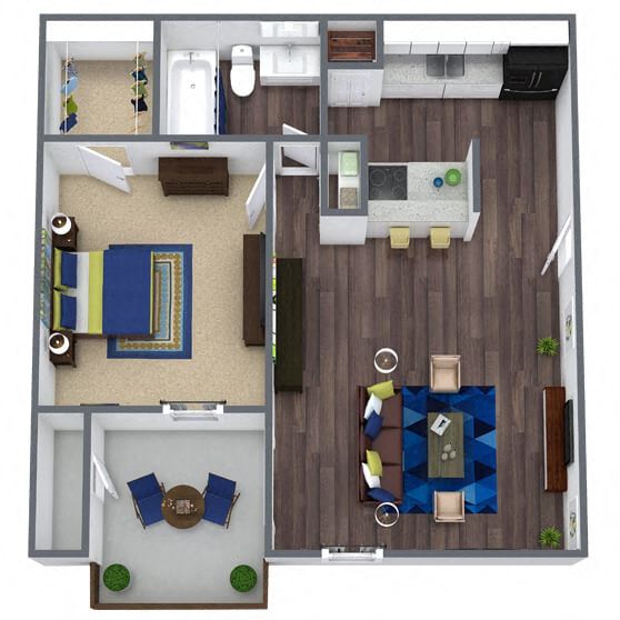 Garden Ridge Floor Plan 1x1
