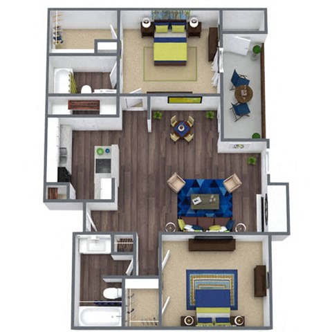 Rio Grand Floor Plan 2x2