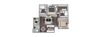 Sunset 2 3D Floor Plan