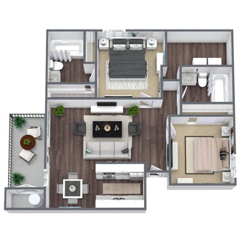 Sunset 2 3D Floor Plan