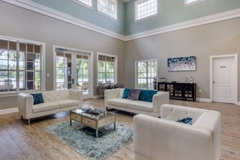 Resident lounge with white couches