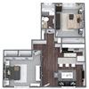 Ventana Floor Plan 2-Bed, 1-Bath 800SQFT