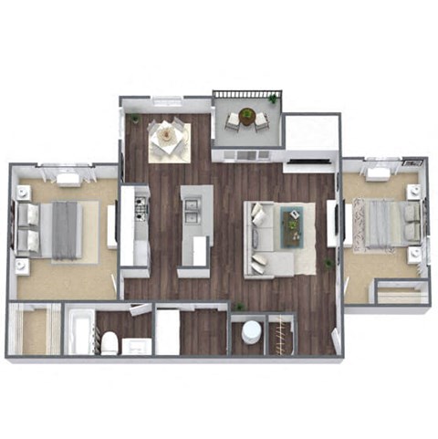 a floor plan with a bedroom and a living room
