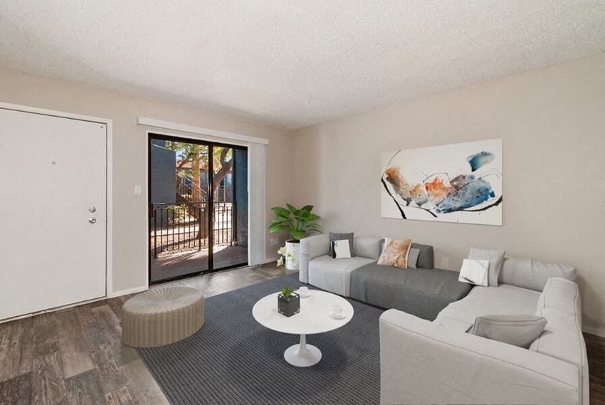 Model living room with patio door - Photo Gallery 1