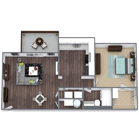 Willow 1-Bed 1-Bath 674 SQFT
