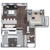 Windsor Floor Plan 2-Bed, 1-Bath 950SQFT