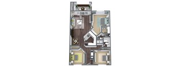 Wisteria Floor Plan, 3-Bed 2-Bath