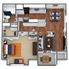 Cypress 1x1 Floor Plan