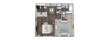 Egret 1x1 3D Floor Plan