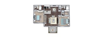 Osprey 2x2 3D Floor Plan