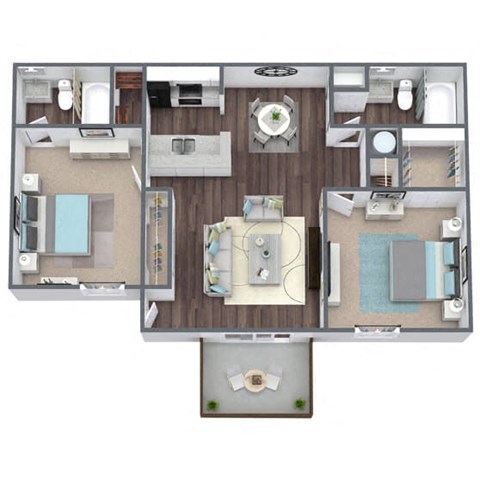 Osprey 2x2 3D Floor Plan