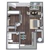 Large Studio 3D Floor Plan