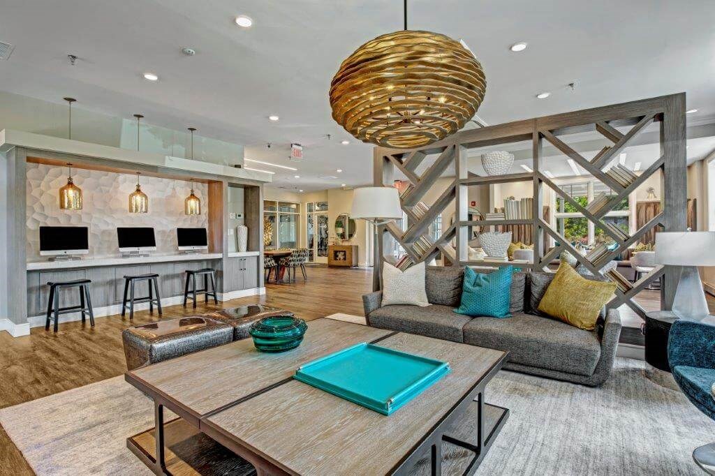 Resident lounge with computer bar