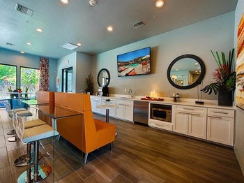 Resident lounge with coffee bar