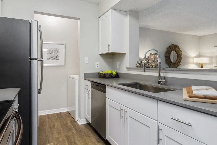 Model kitchen with upscale appliances