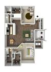 B2 3D Floor Plan Staged