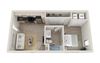 Vibrato Floor Plan, Studio 1-Bath, 497 SQFT.