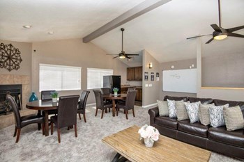 Resident clubhouse interior with kitchen area - Photo Gallery 11