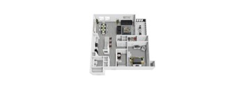 1 Bedroom Floor Plan at Arbours at Silver Lake, Leesburg, FL, 34788
