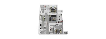2 Bedroom Floor Plan at Arbours at Silver Lake, Leesburg, FL