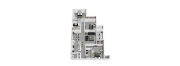 3 Bedroom Floor Plan at Arbours at Silver Lake, Leesburg