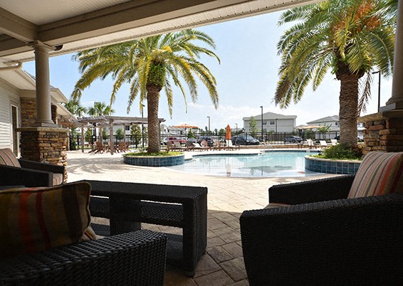 Poolside Lounge Area at Arbours at Crown Point, Ocoee, 34761