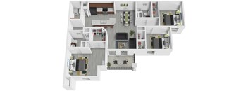 3 Bedroom Floor Plan at Arbours at Crestveiw, Crestview